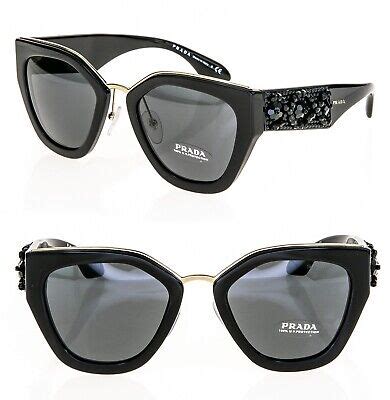 prada pr10ts|PRADA ORNATE 10T BEAD Embellished PR10TS Black Gold .